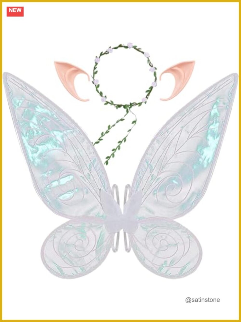 Fairy Wings Butterfly Costume Accessory for Girls Dress Up Halloween